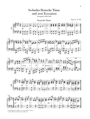 Schubert: 16 German Dances and 2 Écossaises, Op. 33, D 783
