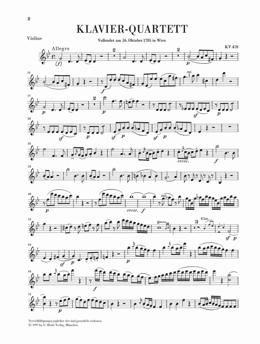 Mozart: Piano Quartets, K. 478 and 493