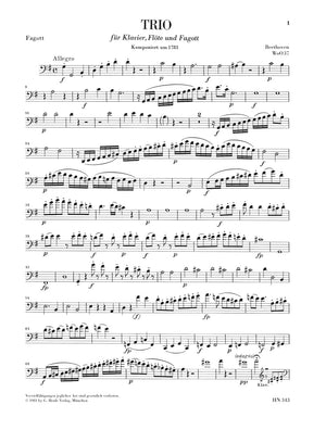 Beethoven: Trio for Piano, Flute, and Bassoon, WoO 37