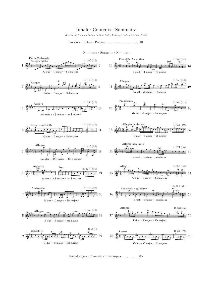 Soler: Selected Piano Sonatas