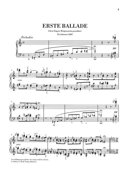 Liszt: Ballades