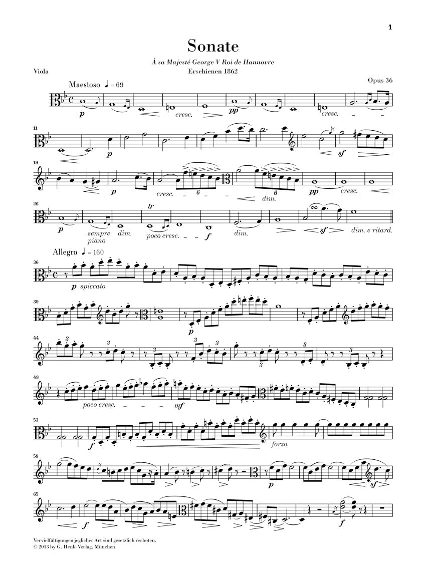 Vieuxtemps: Viola Sonata in B-flat Major, Op. 36
