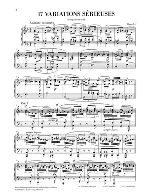 Mendelssohn: Variations sérieuses, Op. 54