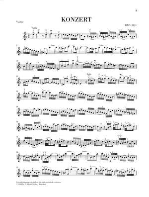 Bach: Violin Concerto in A Minor, BWV 1041