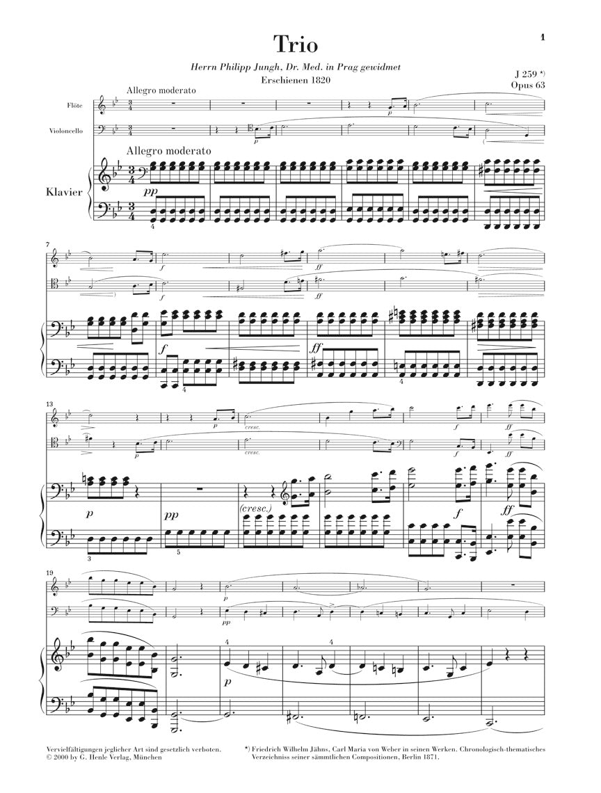 Weber: Trio in G Minor, Op. 63