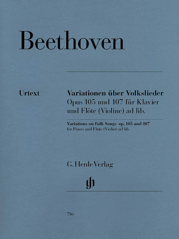 Beethoven: Variations on Folk Songs, Op. 105 and 107