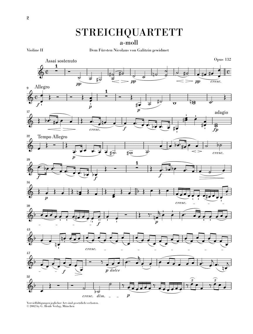 Beethoven: String Quartet in A Minor, Op. 132