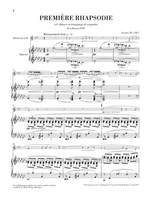 Debussy: Première Rhapsodie and Petite Pièce
