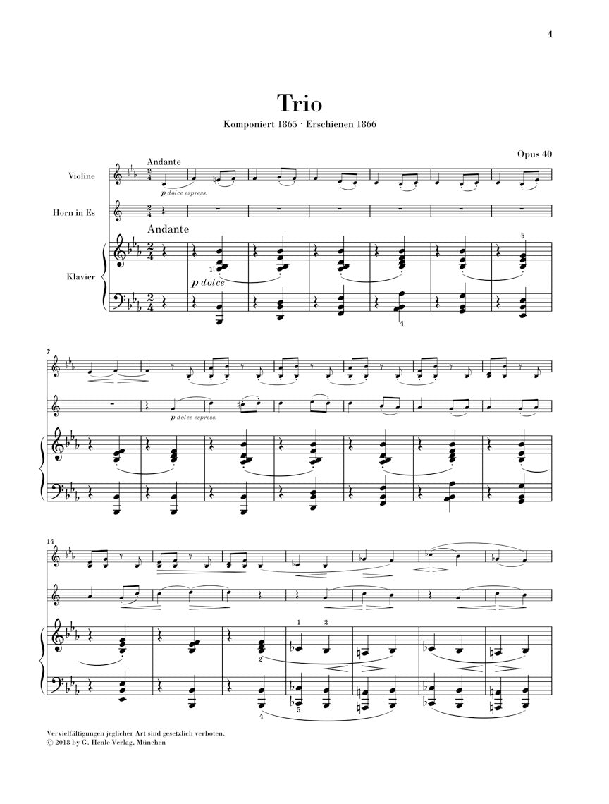 Melodie (Horn und Klavier/Orgel)