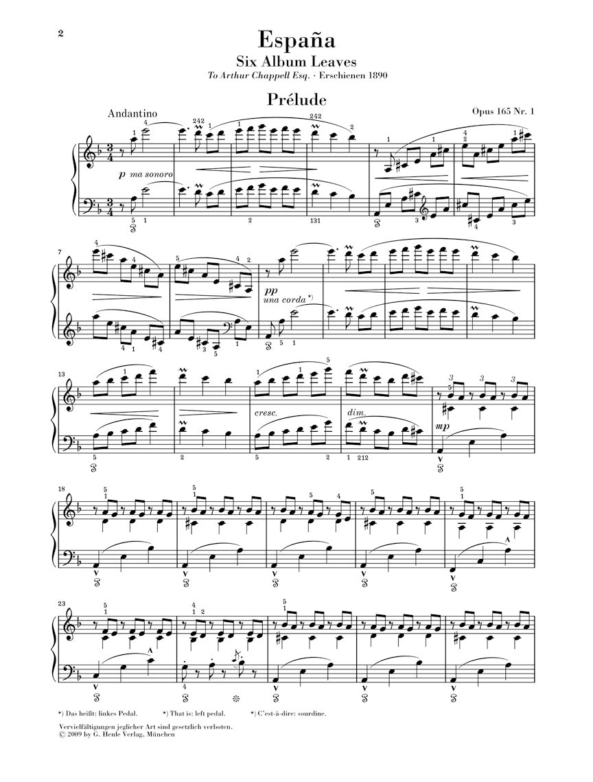 Albéniz: España, Op. 165