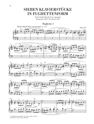 Schumann: 7 Piano Pieces in Fughetta Form, Op. 126