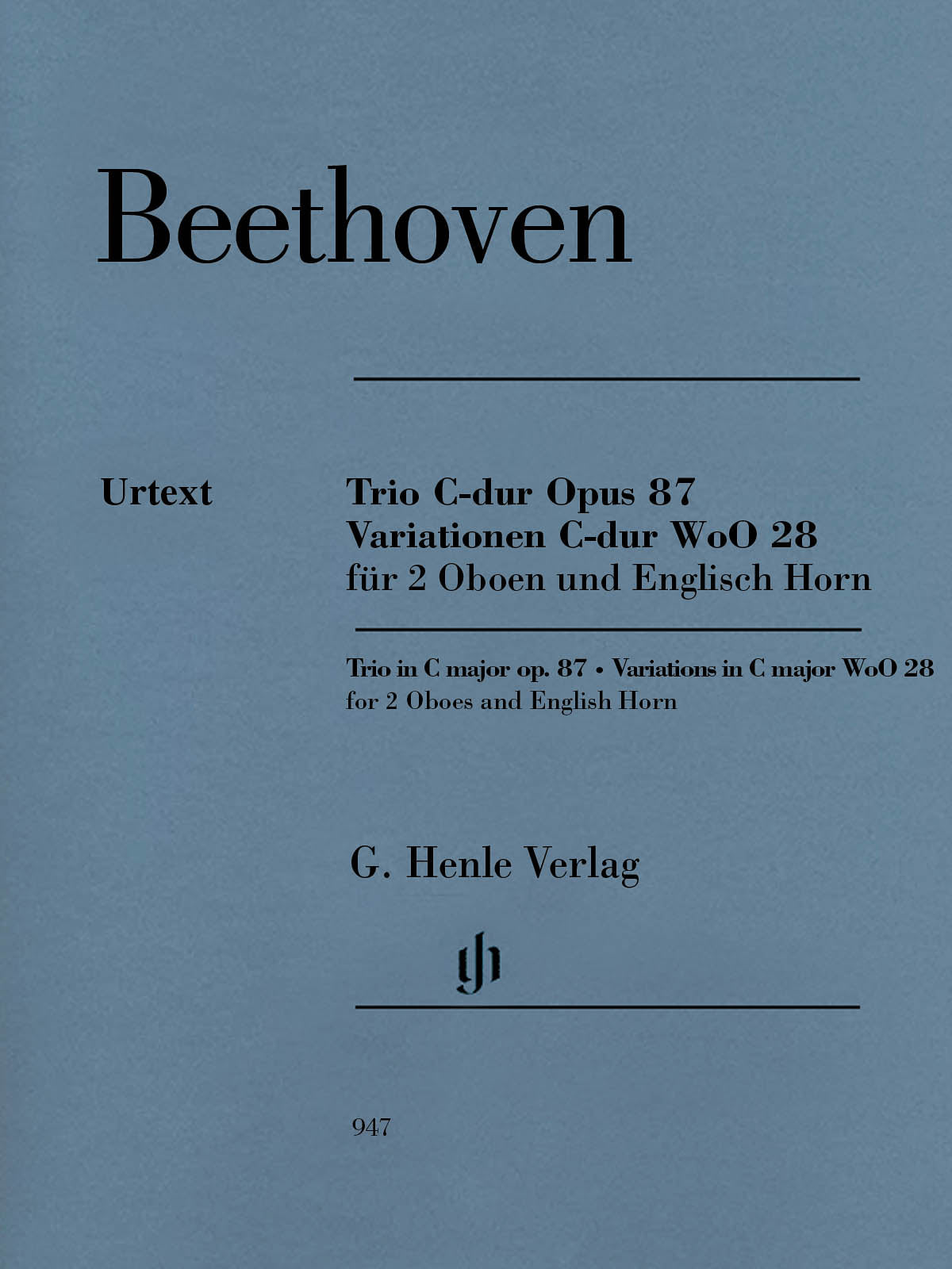 Beethoven: Trio in C Major, Op. 87 & Variations in C Major, WoO 28