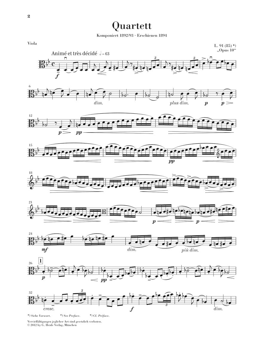 Debussy: String Quartet in G Minor, Op. 10