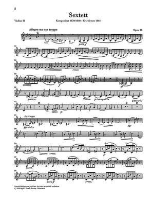 Brahms: String Sextet No. 1 in B-flat Major, Op. 18