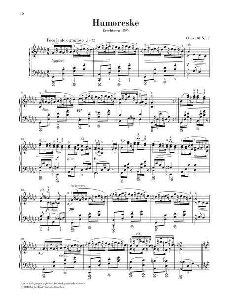 Dvořák: Humoresque in G-flat Major, Op. 101, No. 7