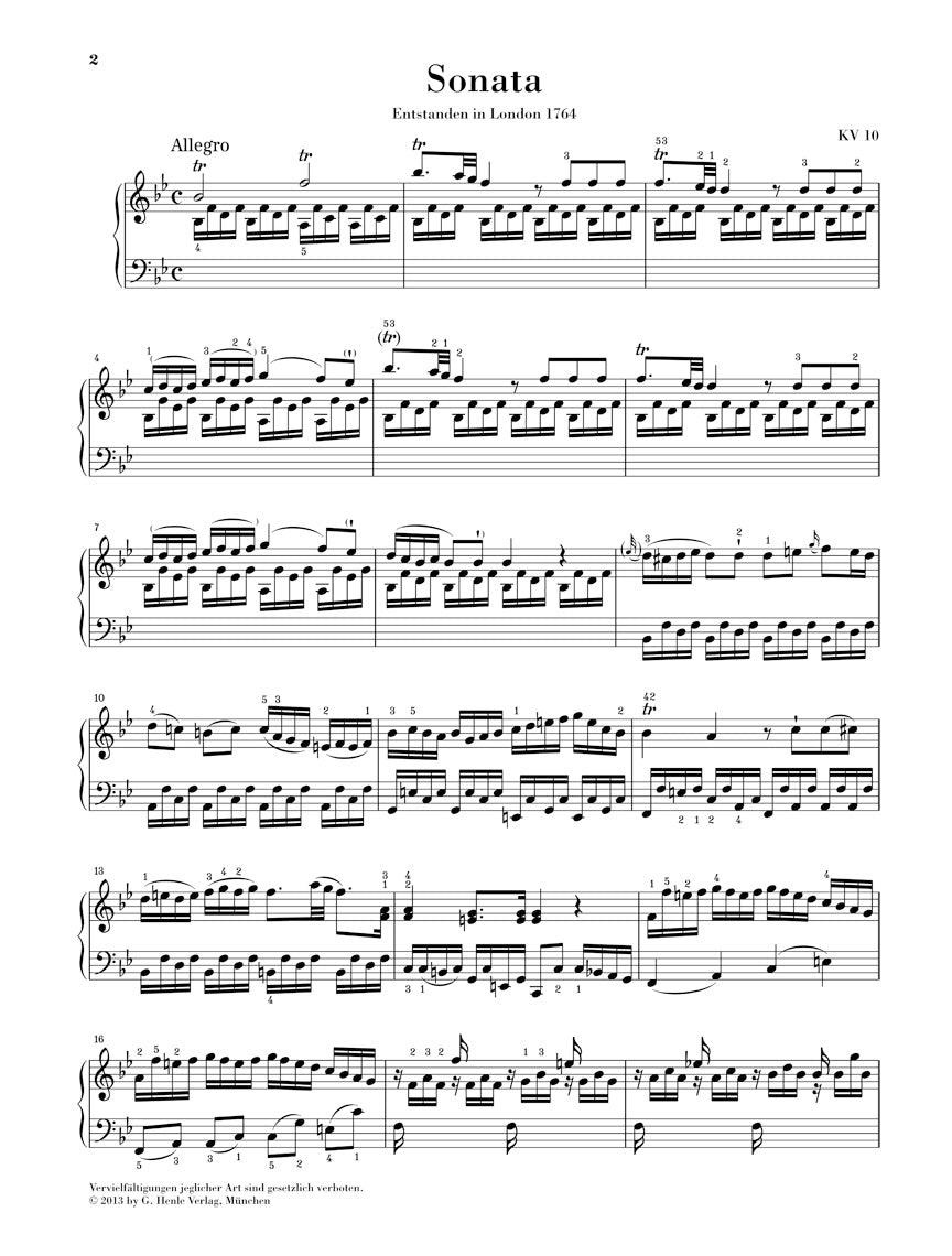 Mozart: "Wunderkind" Sonatas - Volume 2, K. 10-15 (for solo piano)