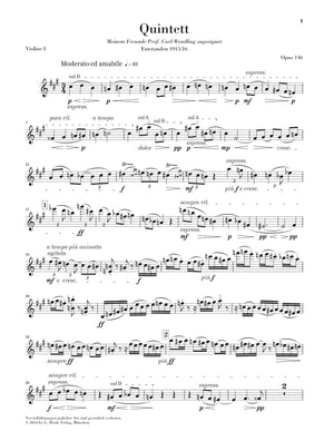 Reger: Clarinet Quintet in A Major, Op. 146