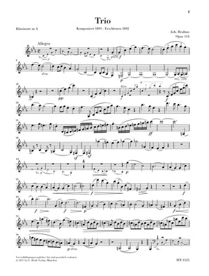 Brahms: Clarinet Trio in A Minor, Op. 114