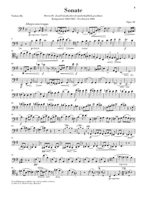 Brahms: Cello Sonata in E Minor, Op. 38