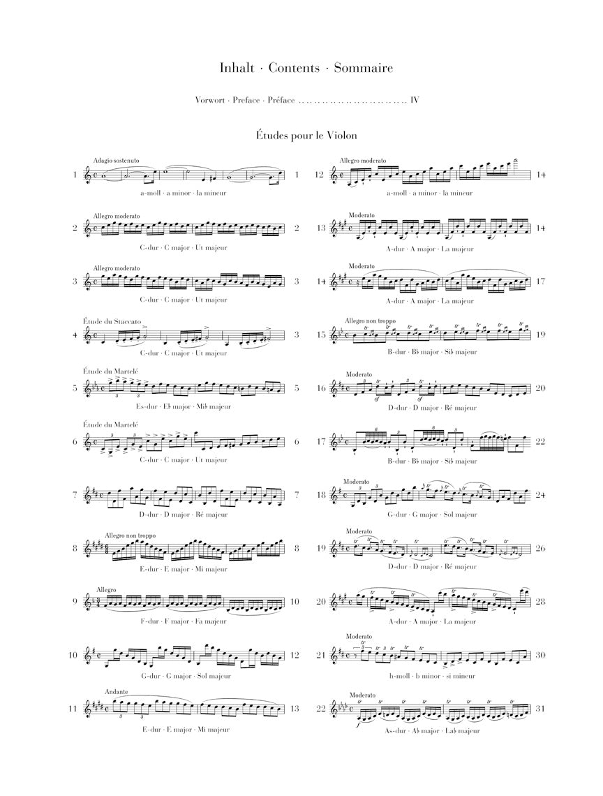 Kreutzer: 42 Études or Caprices
