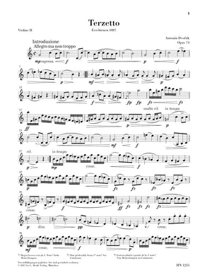 Dvořák: Terzetto in C Major, Op. 74