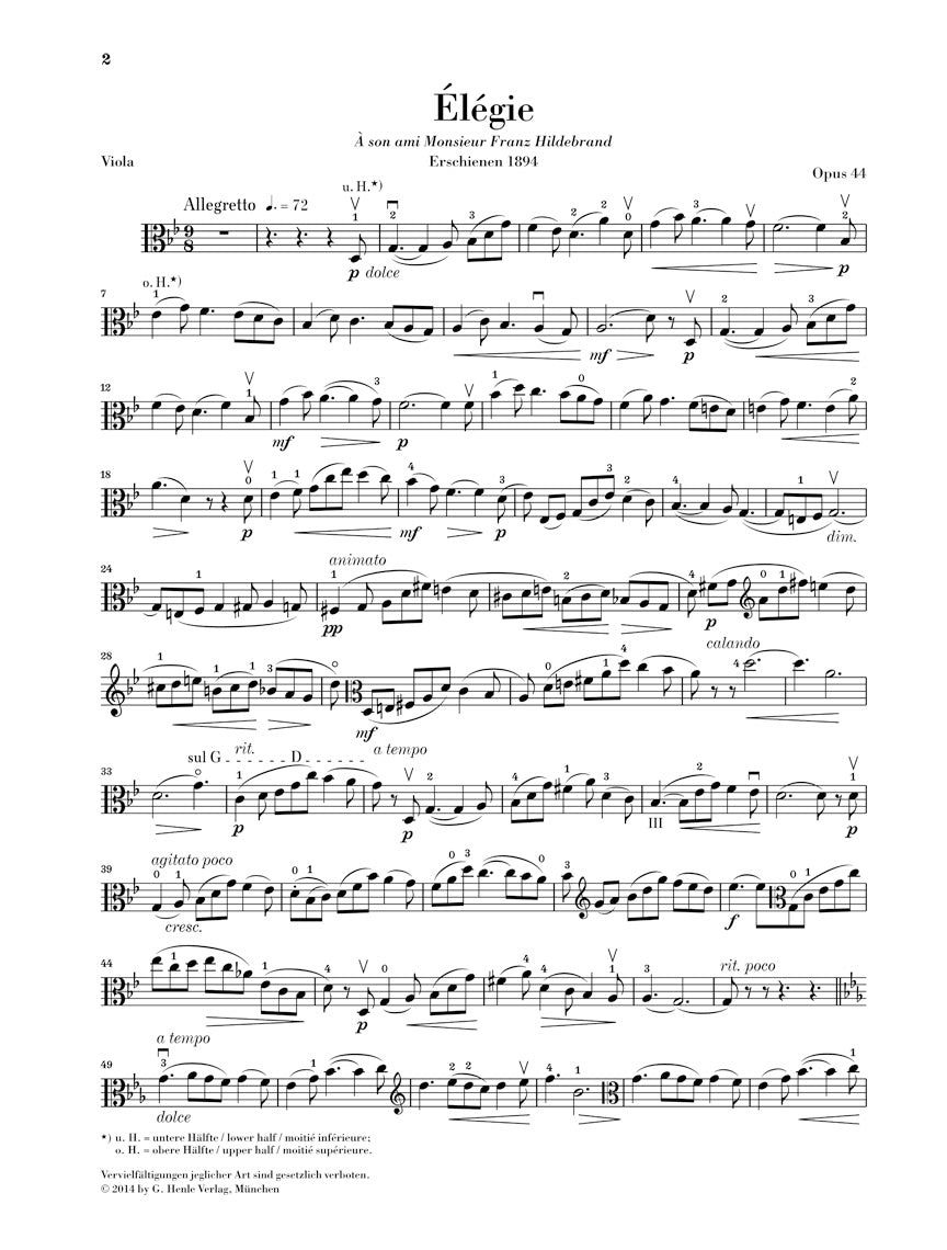 Glazunov: Élégie, Op. 44