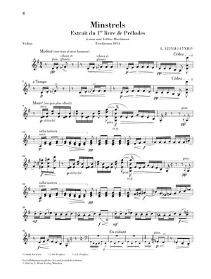 Debussy: Minstrels from Préludes (for violin and piano)