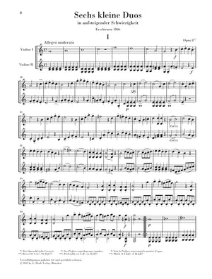 Pleyel: 6 Little Duets for 2 Violins, Op. 8