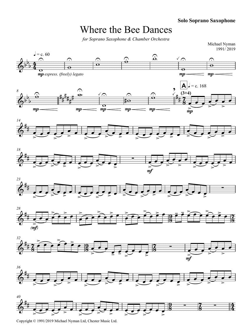 Nyman: Where the Bee Dances