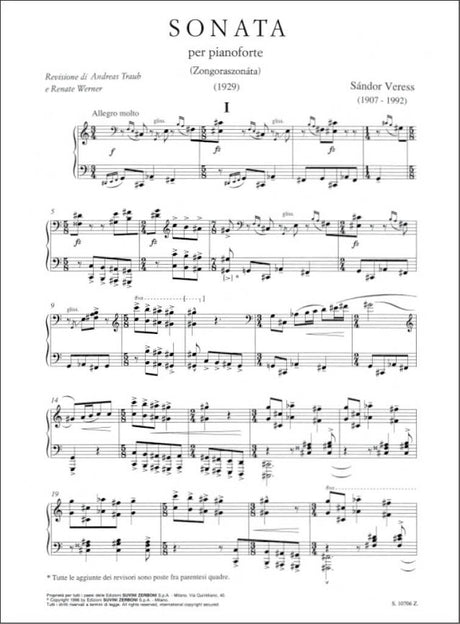 Veress: Piano Sonata