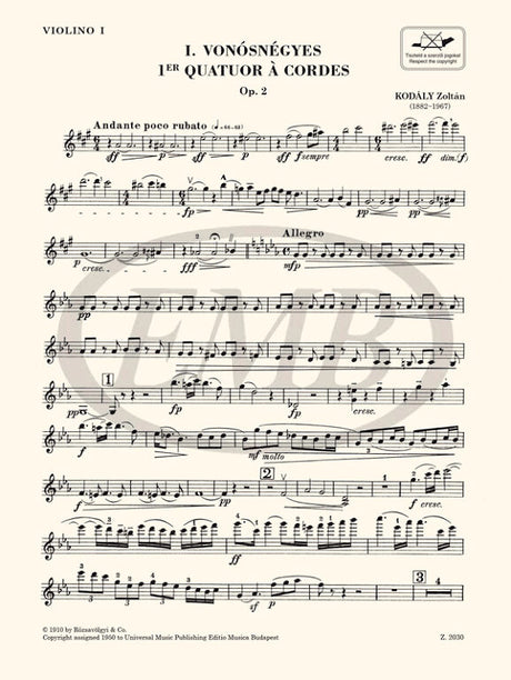Kodály: String Quartet No. 1, Op. 2