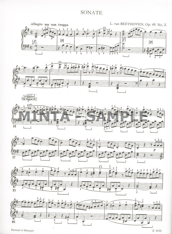 Beethoven: Piano Sonata No. 20 in G Major, Op. 49, No. 2