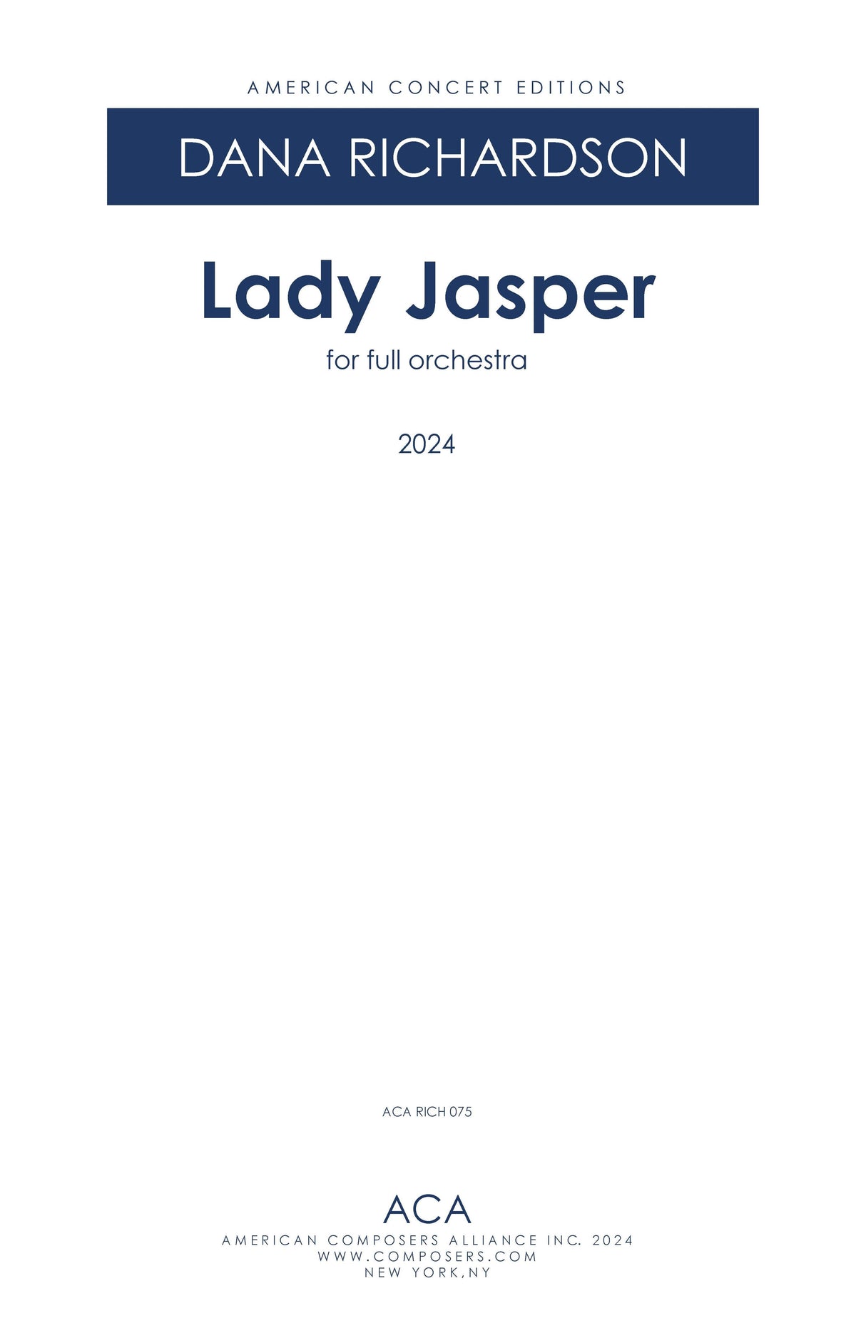 D. Richardson: Lady Jasper