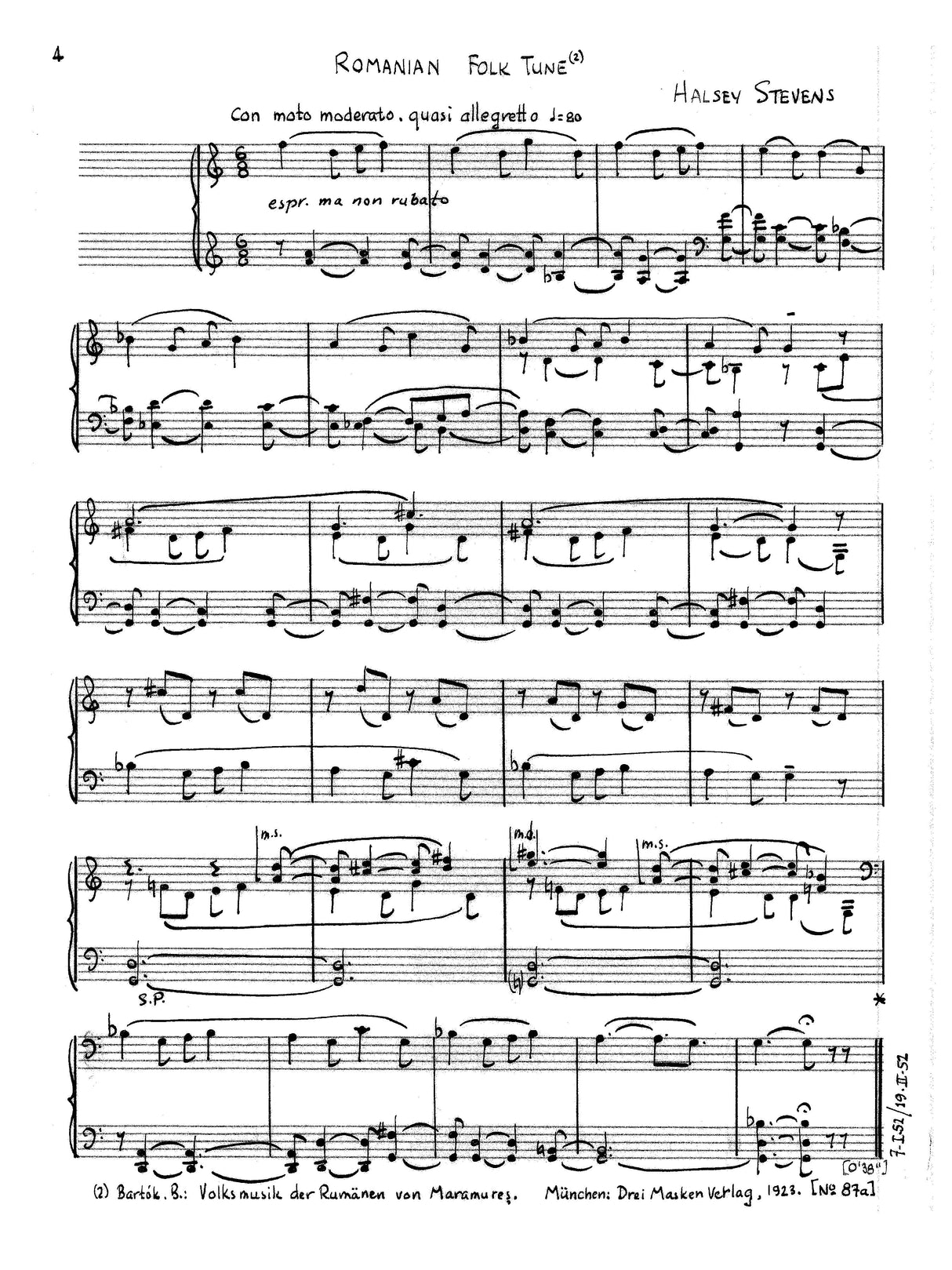 Stevens: Romanian Folk Tunes