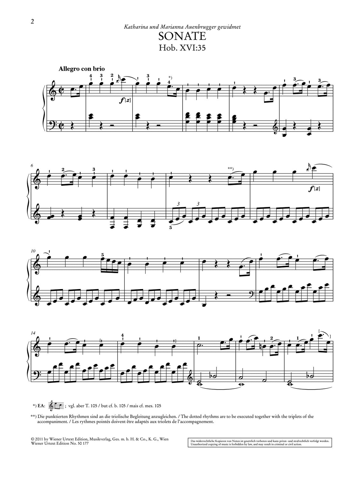 Haydn: Piano Sonata in C Major, Hob. XVI:35