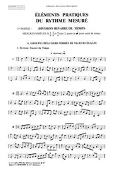 Fontaine: Eléments pratiques du rythme mesuré - Volume 1