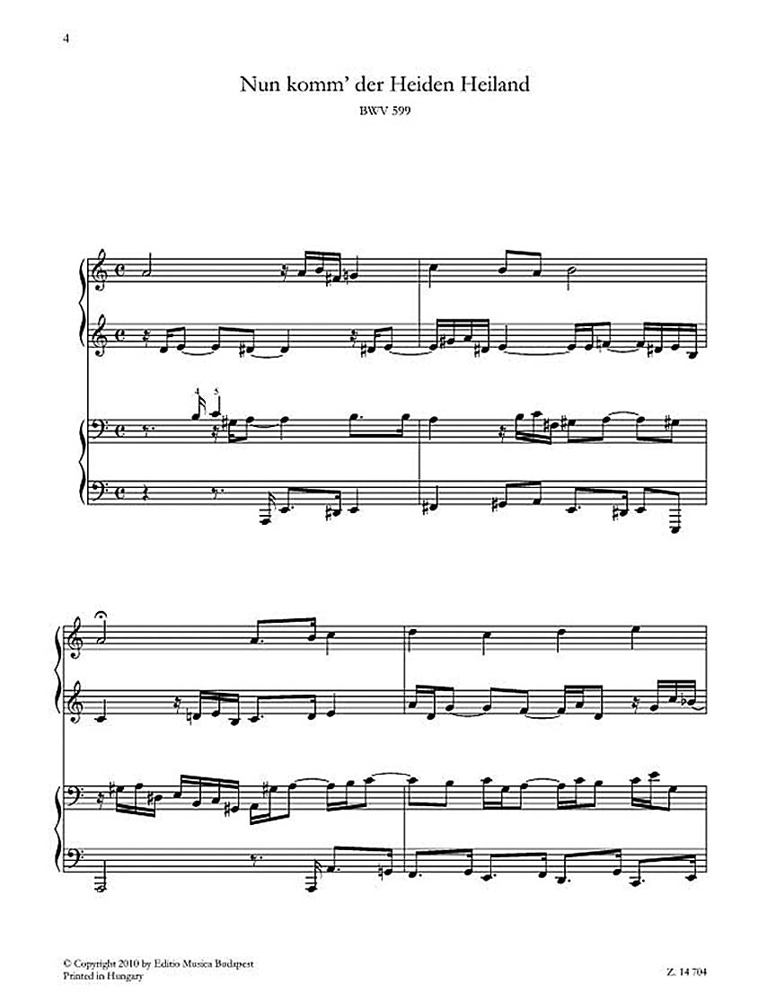 Kurtág: 7 Bach Chorales (arr. for piano 4-hands)