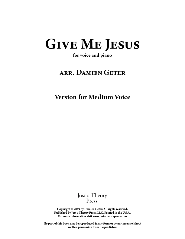 Geter: Give Me Jesus