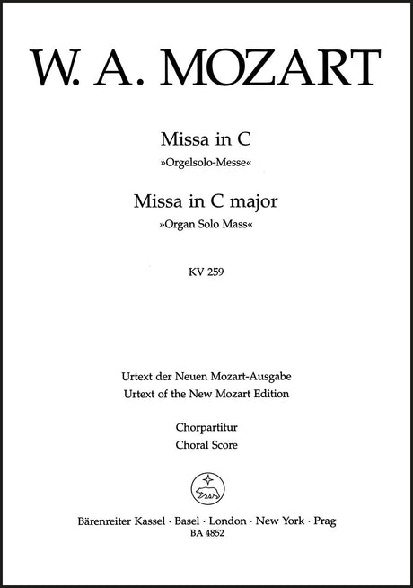 Mozart: Missa brevis in C Major, K. 259