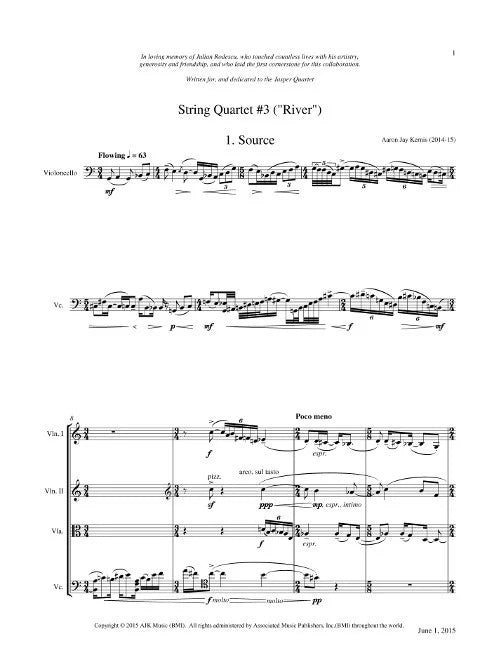Kernis: String Quartet No. 3 ("River")