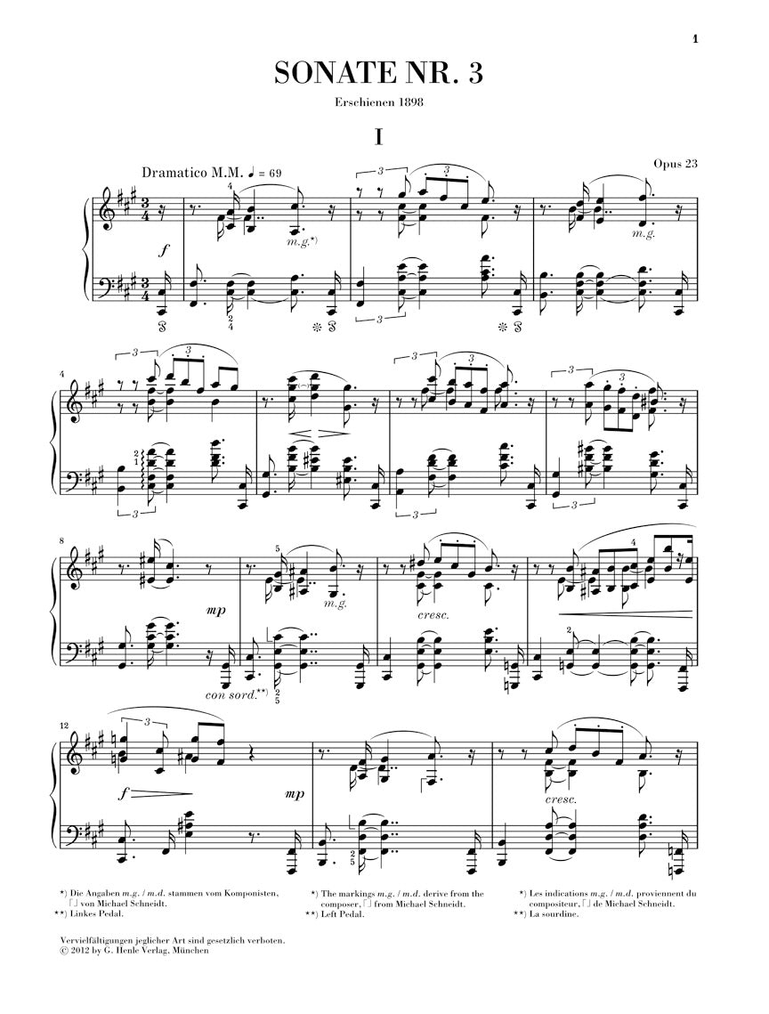 Scriabin: Piano Sonata No. 3 in F-sharp Minor, Op. 23 – Ficks Music
