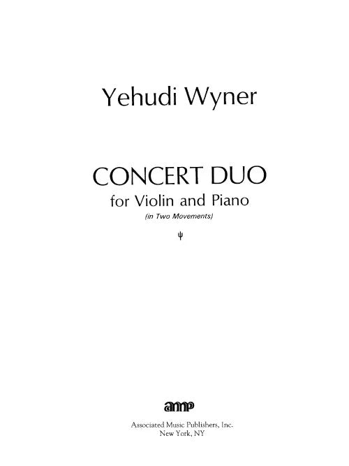Wyner: Concert Duo