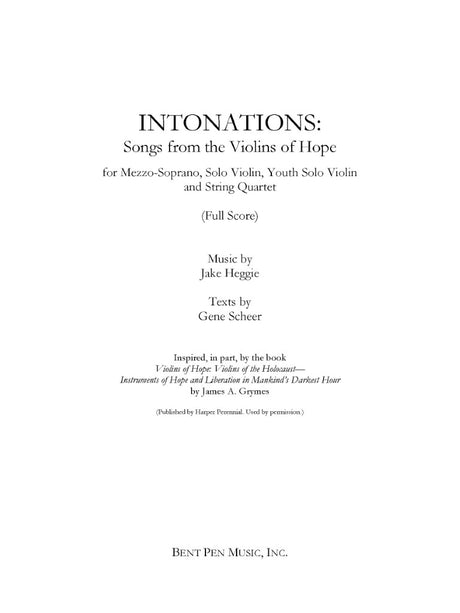 Heggie: Intonations