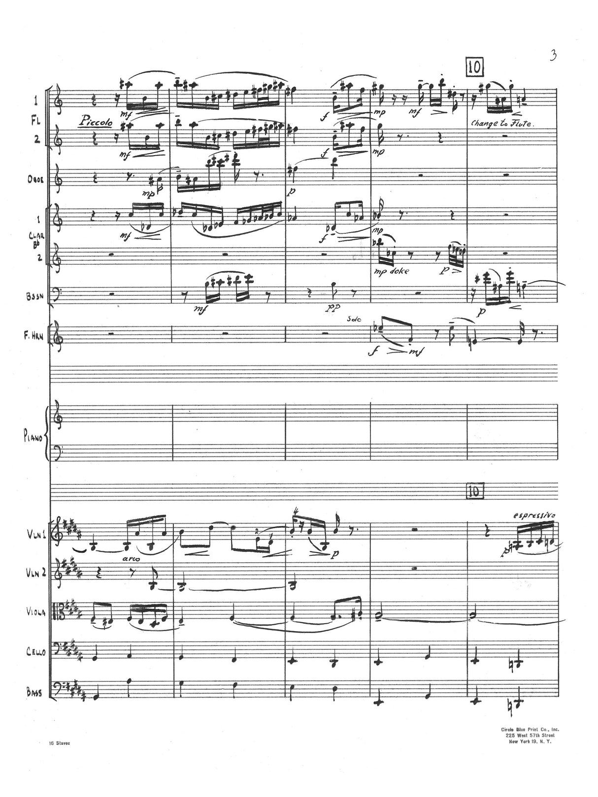 Ussachevsky: Intermezzo for Piano & Chamber Orchestra