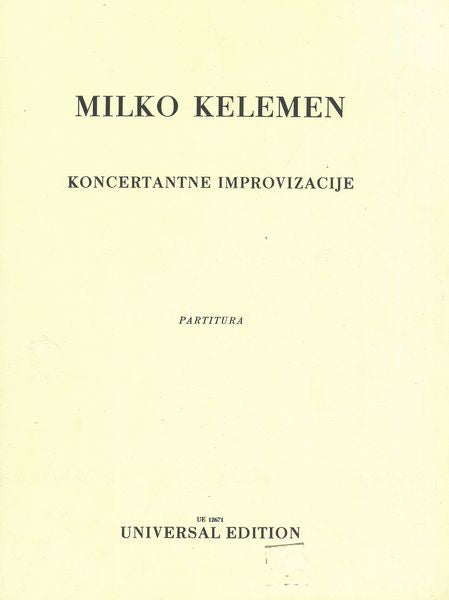 Kelemen: Concertante Improvisation