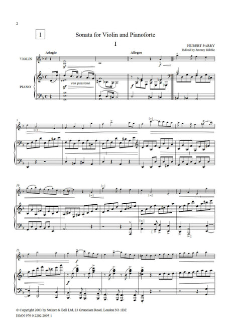 Parry: Violin Sonata in D Minor