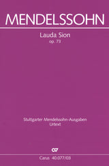 Mendelssohn: Lauda Sion, Op. 73