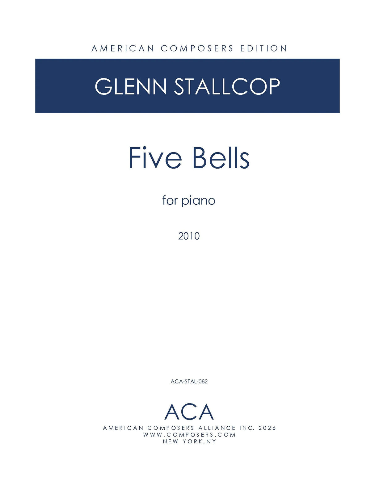 Stallcop: Five Bells (Version for Piano)