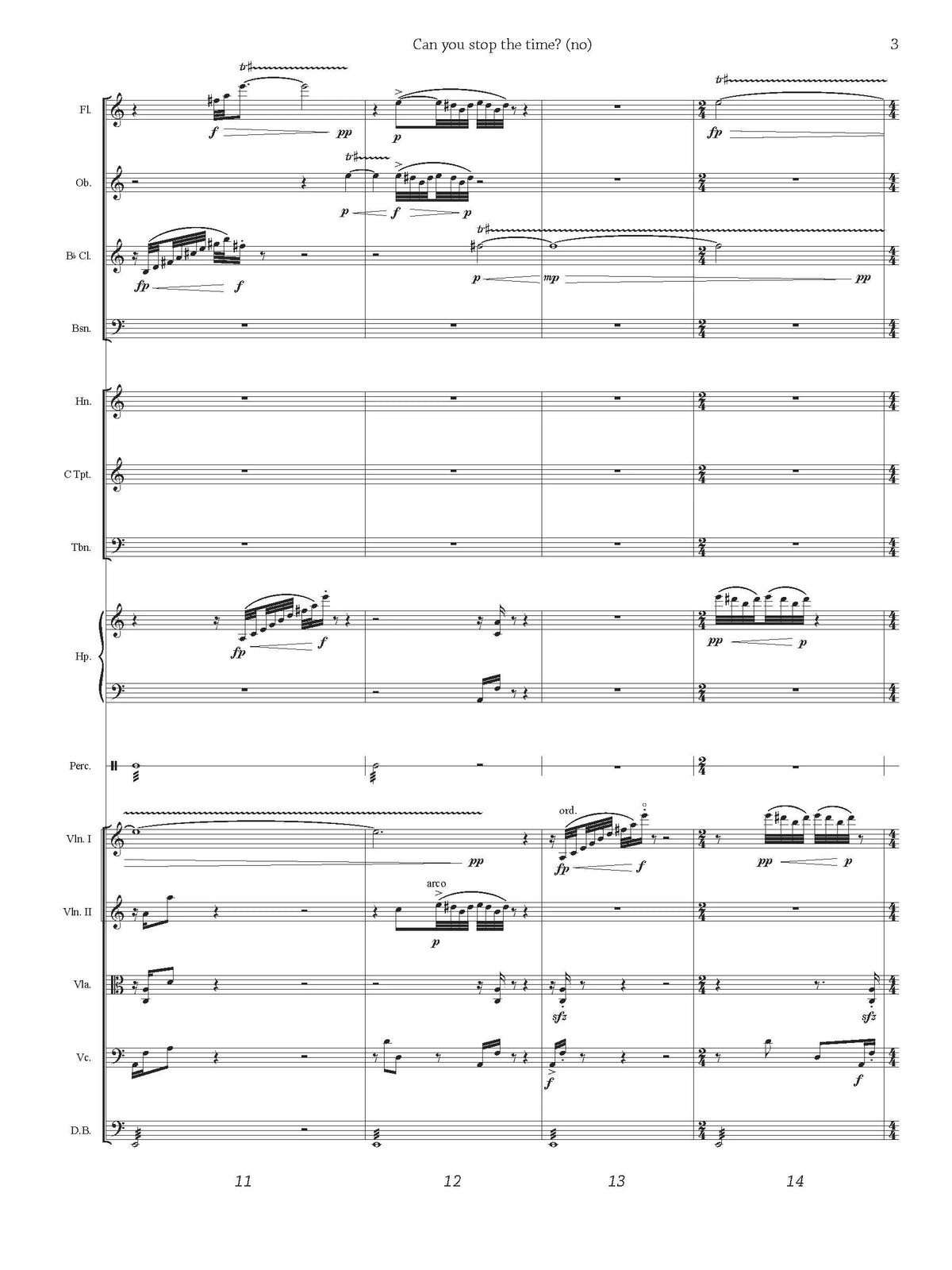 Sohn: Can you stop the time? (No) (Version for Chamber Orchestra)