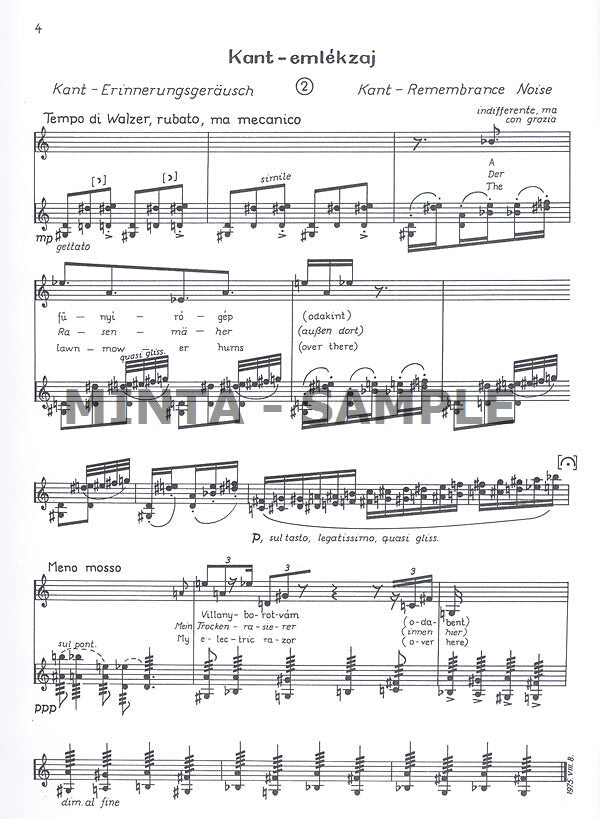 Kurtág: S.K. Remembrance Noise, Op. 12